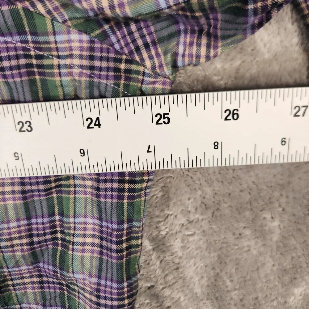 Polo Ralph Lauren Button Down Men XL Purple Green Excellent Plaid Long Sleeve